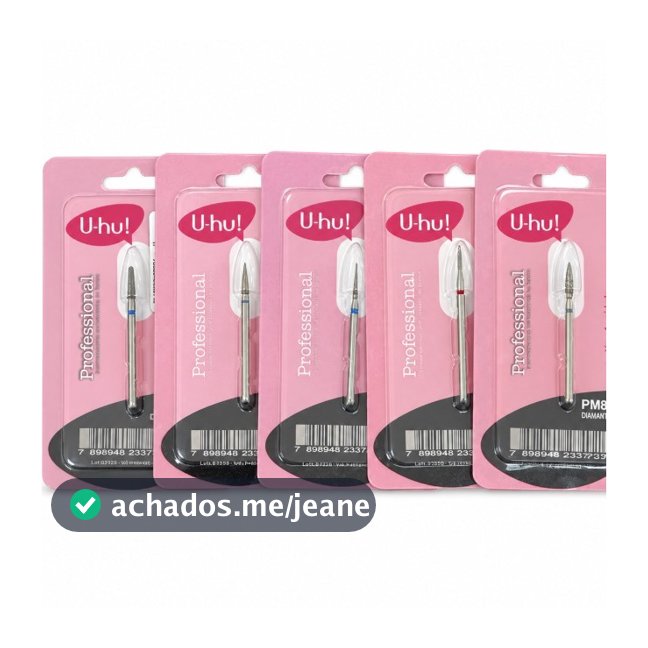 Broca U-hu! Diamantada Professional Para Unhas Manicure Nail Designer Motor Lixa Elétrica