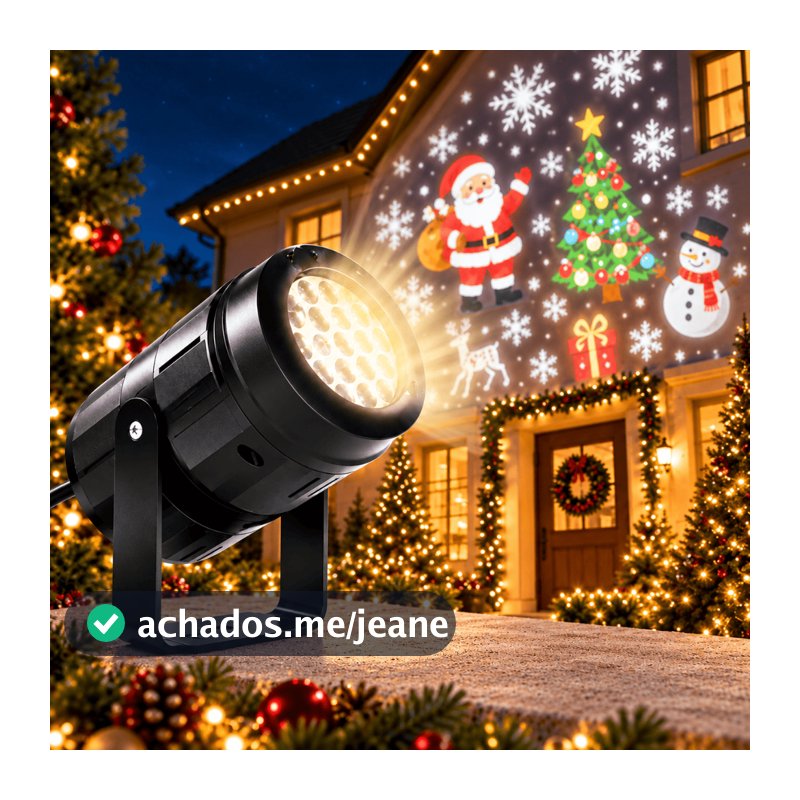 Projetor LED Natalino Desenhos de Natal Laser Jardim Decoração Casa Luzes Parede Festas