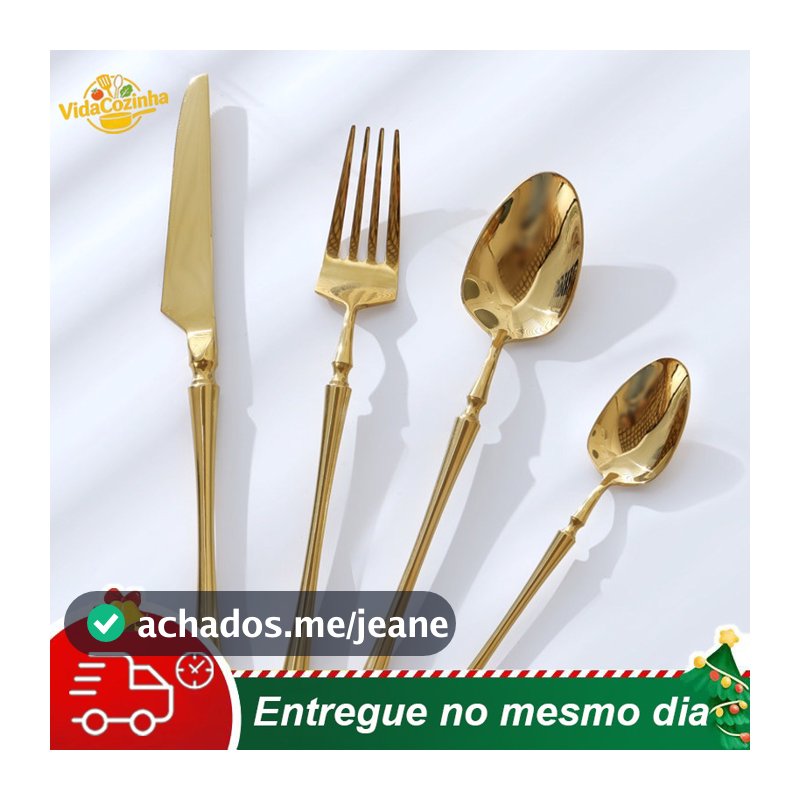 Jogo De Talheres Faqueiro Com Aço Inox Fácil de limpar Elegância e Durabilidade para Sua Mesa