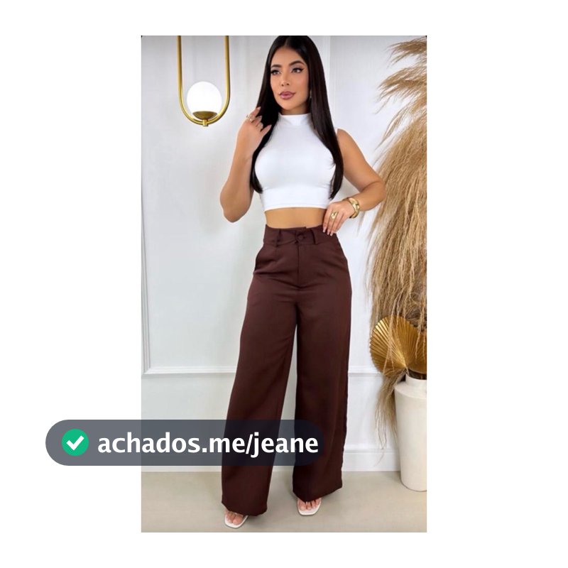 Calça alfaiataria Wide leg pantalona feminina veste muito bem sob medida tamanho PP