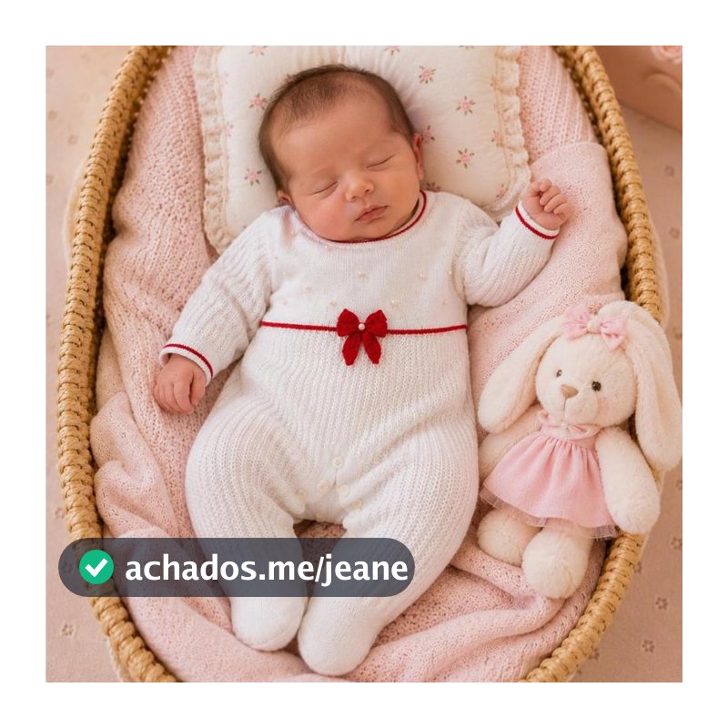 Macacão Para Bebê Bebê Menina Com Laço e Pérolas Tecido Macio Antialérgico Recém-nascido Enxoval