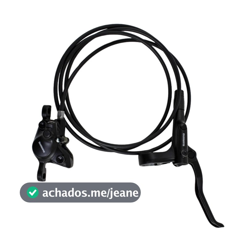 Freio A Disco Hidráulico Traseiro Direito Manete Cabo Pinça C/Pastilha Shimano Mt200