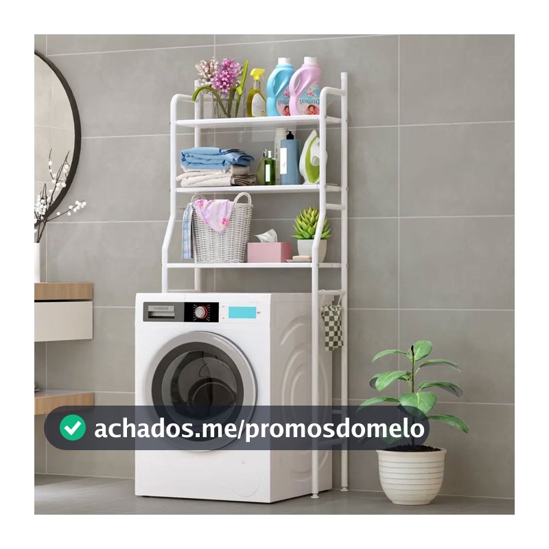 Rack Estante Organizador Lavanderia Banheiro Com Prateleiras