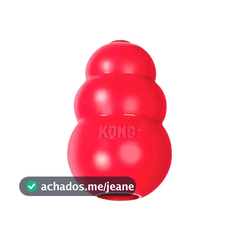 Brinquedo Recheável para Cães Kong Classic Mordedor de Borracha para Cachorro Medium Large Grande