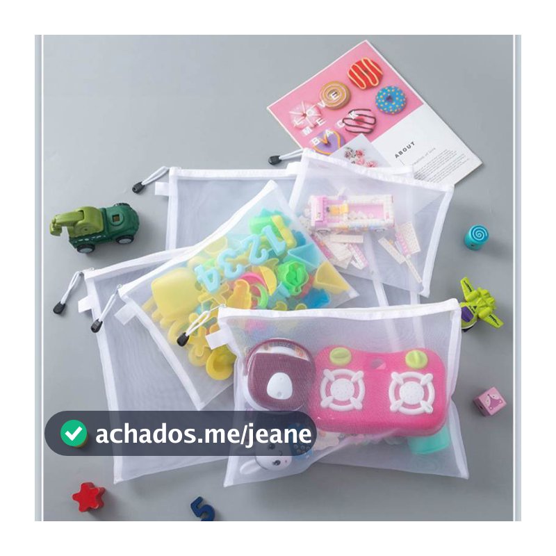 Sacola Organizadora A4/A5/A6 Kit 3/5/10 Para Peças Lego Quebra-Cabeça Papéis e Maquiagem - Armazene Tudo