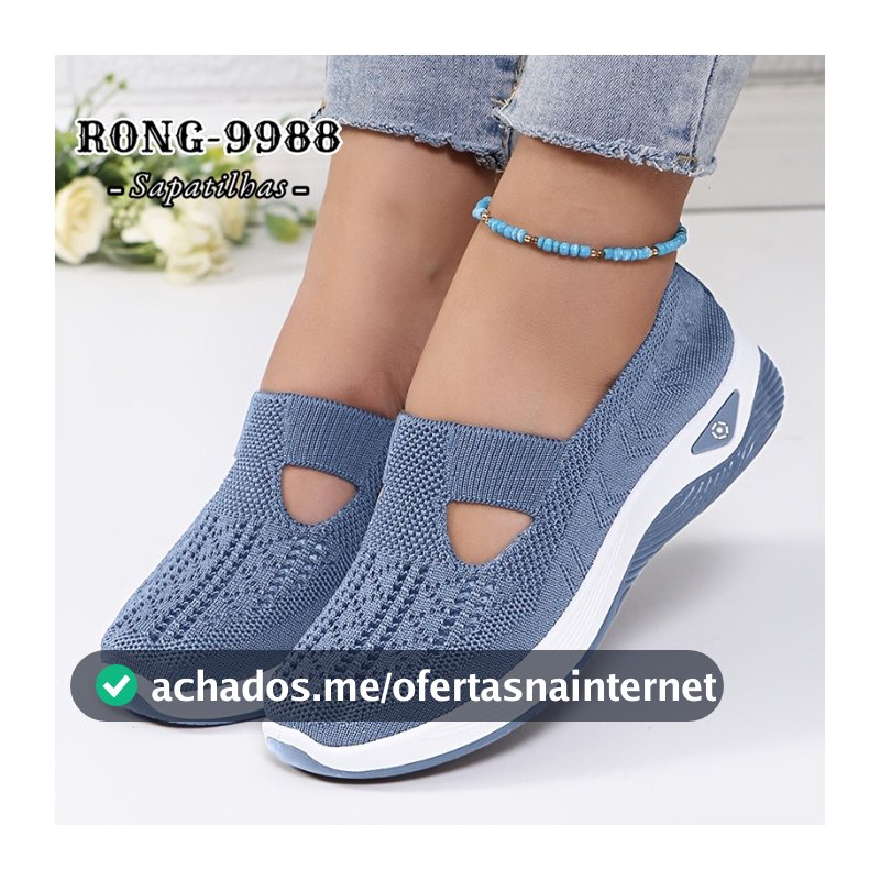Sapatos Femininos De Malha Respirável , Tênis Elegantes Com Cadarço .