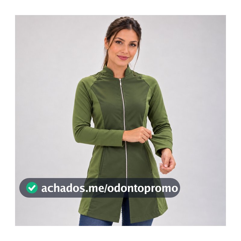 Jaleco DUO COR Slim + BORDADO GRÁTIS (Nome e Profissão)