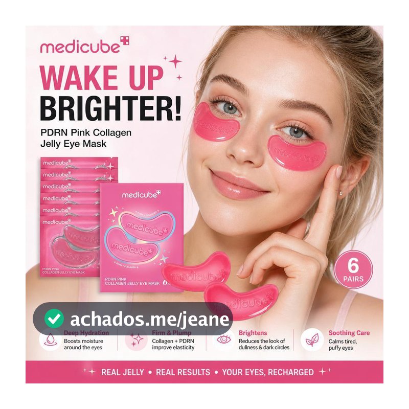 Medicube Pdrn Máscara De Olho De Gelatina De Colágeno Rosa Sob Os Olhos Anti Tratamento Envelhecimento Z8z4
