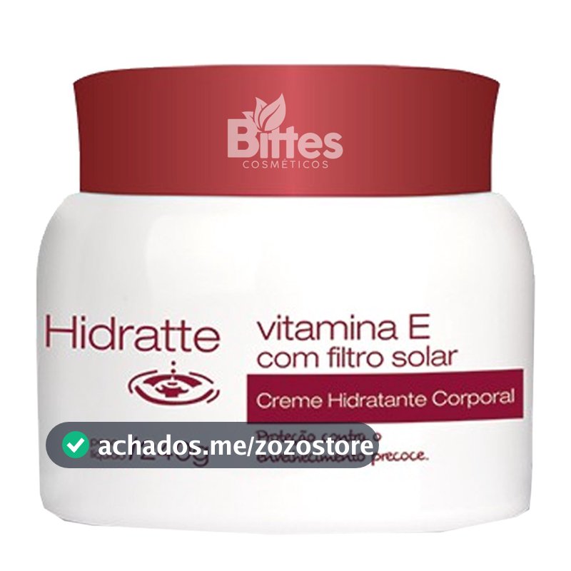 Creme Hidratante facial Vitamina E Natu Charm Cosméticos Hidratte pote