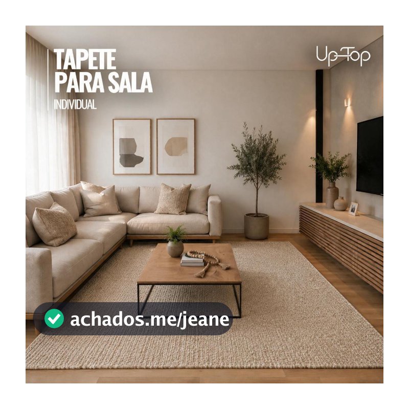 Tapete Trama Natural 100% Algodão para Sala, Quarto e Escritório