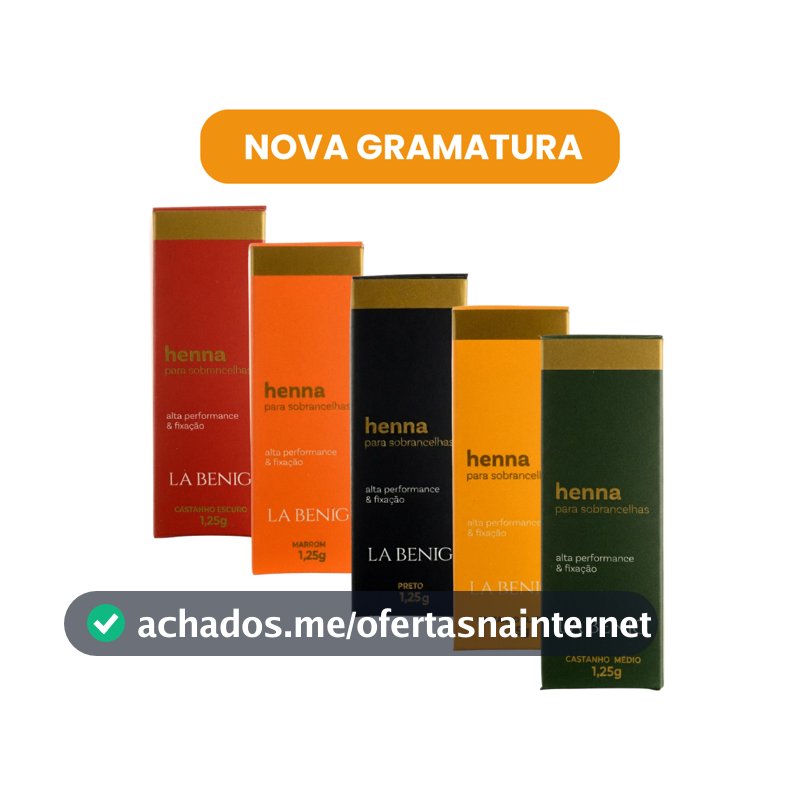 Kit 3 Henna La Benig Para Sobrancelhas Promoção