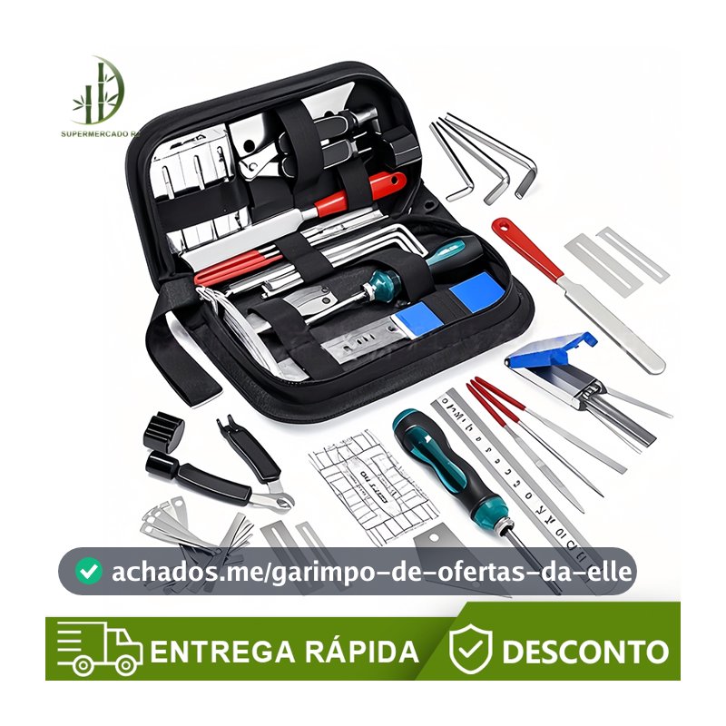 Conjunto de ferramentas de reparo de guitarra 25 em 1 Ferramentas para Troca de Cordas e Reparo de Guitarra