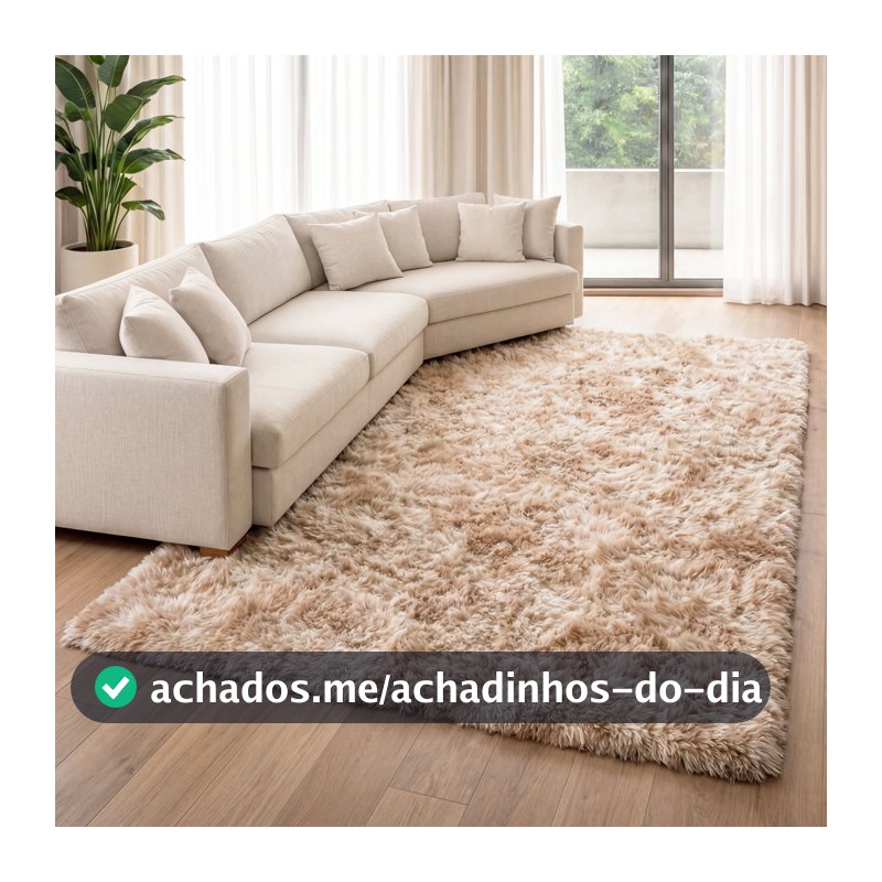 Tapete Sala Grande 2,00 x 2,50 Peludo Felpudo Várias Cores Promoção