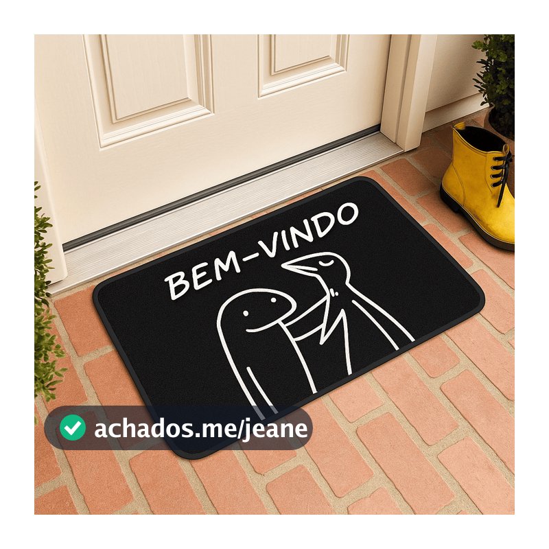 Tapete Porta Decorativo Estampas Divertidas Estilo Criativo Entrada Charmosa Segura Antiderrapante