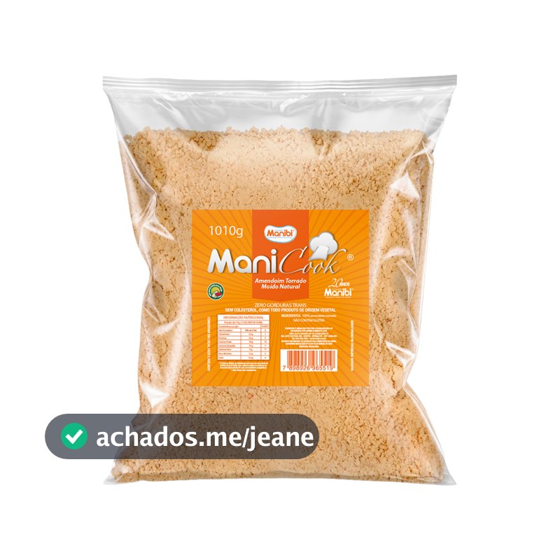 Amendoim Torrado Moído Natural 1kg Manicook