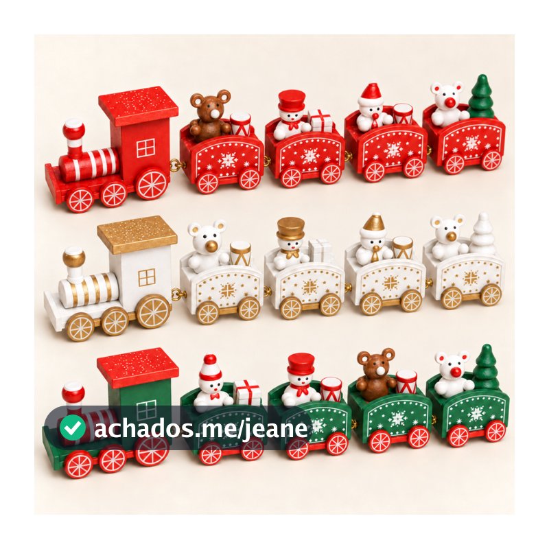 Trem de Brinquedo Natalino Enfeite Trenzinho Decoração De Natal