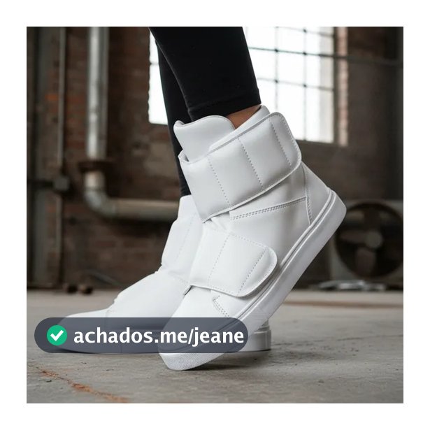 Tênis Botinha Moda Academia Fitness estiloso Fechamento em Velkro Branco