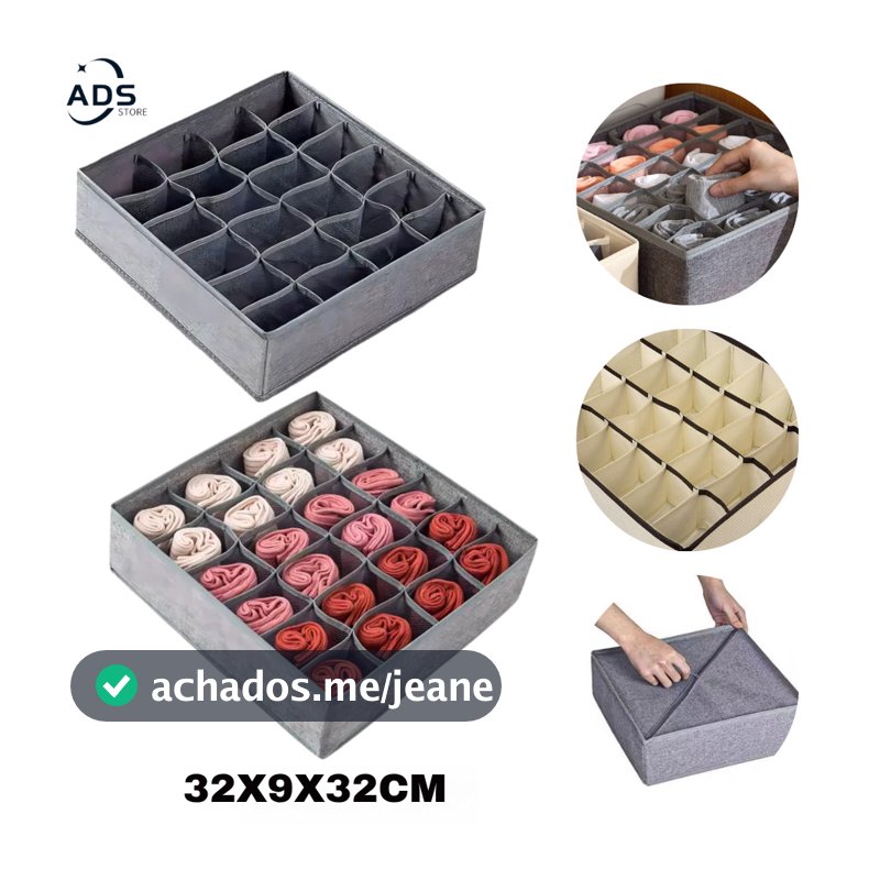 Colméia Organizador Dobrável 24 Compartimentos para Roupas Íntimas Meias Cuecas Calcinhas Lingerie Armários Gavetas