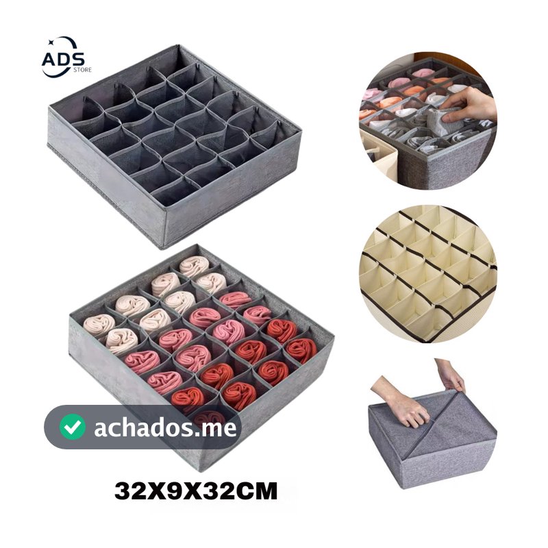 Colméia Organizador Dobrável 24 Compartimentos para Roupas Íntimas Meias Cuecas Calcinhas Lingerie Armários Gavetas