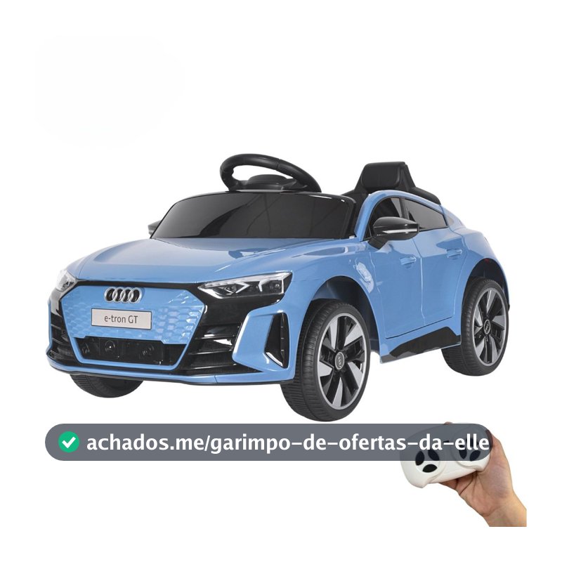 MINI CARRO ELETRICO INFANTIL AUDI ETRON GT 6V AZUL - IMPORTWAY