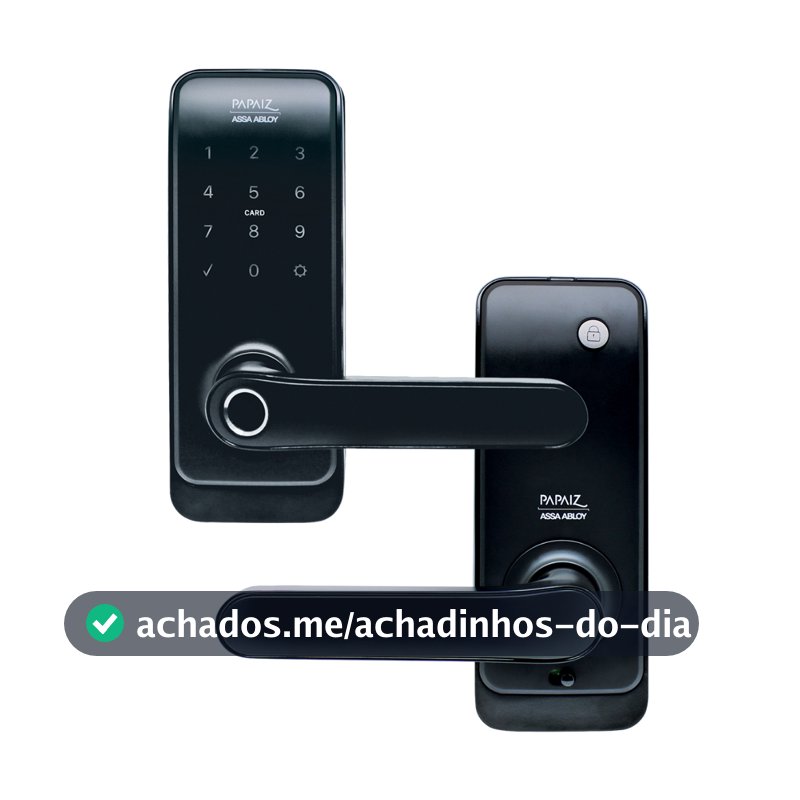 Fechadura Eletrônica Digital Smart Lock Com Biometria, Senha, Cartão E Chave SL205 - Papaiz