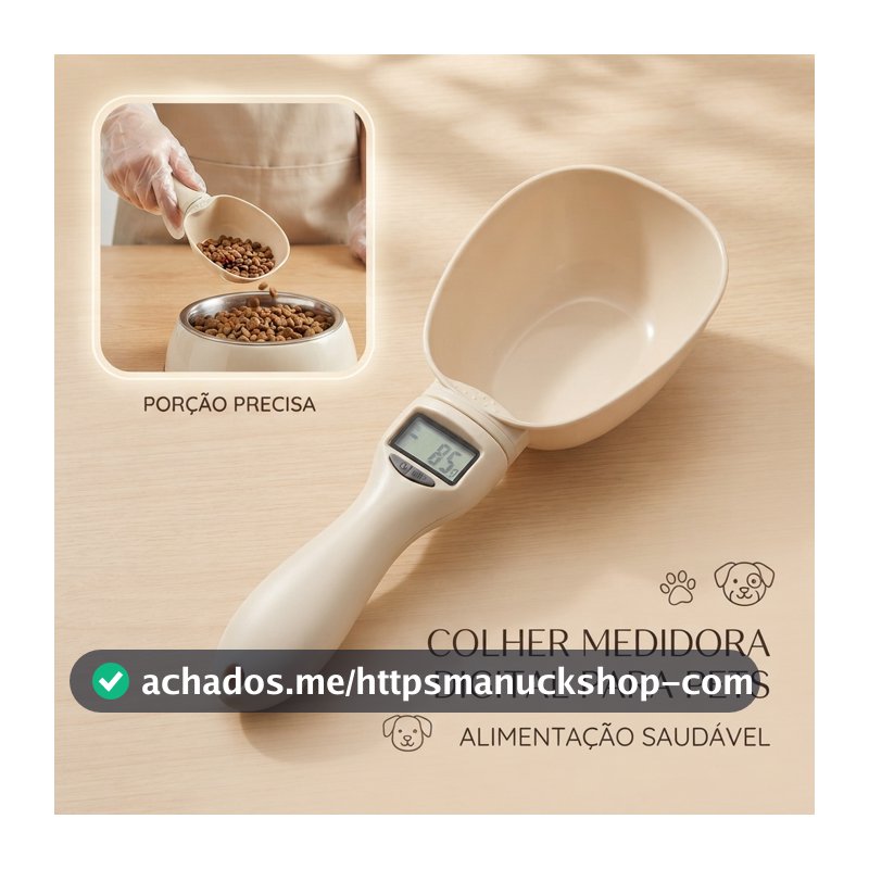 Balança Colher Digital Pega Ração Dosador Precisão LCD Para Pet Cachorro Gato Cozinha Alimentos Receitas