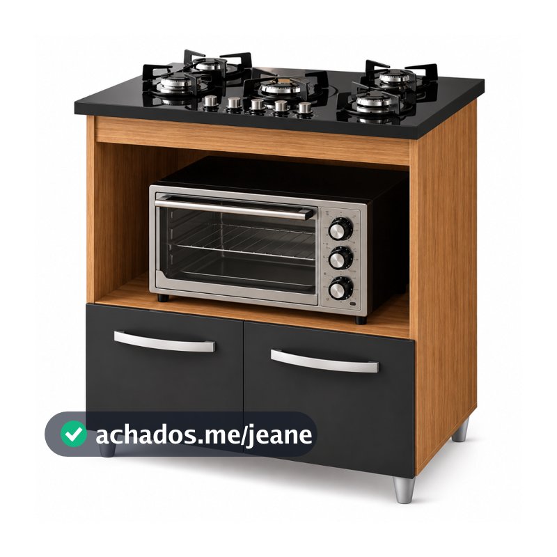 Balcão Cooktop 4 E 5 Bocas Com Espaço Para Forno