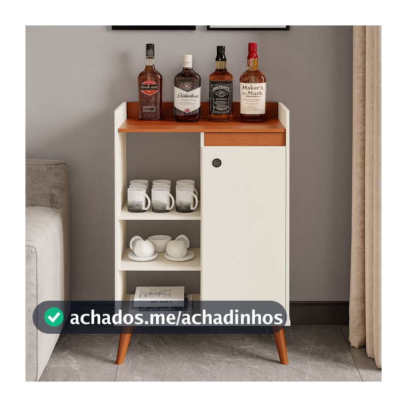 Buffet Moderno com 1 Uma Porta varias cores – Ideal para Sala de Estar ou Cozinha Compacta