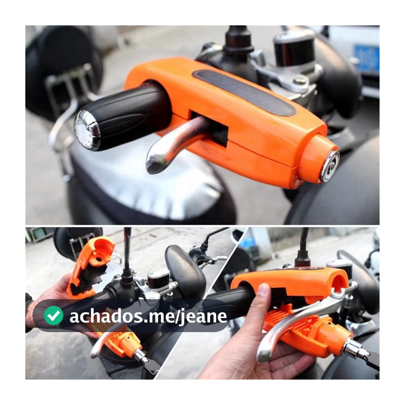 Trava De Seguranca Liga de Aluminio Anti-Roubo Para Guidao De Moto
