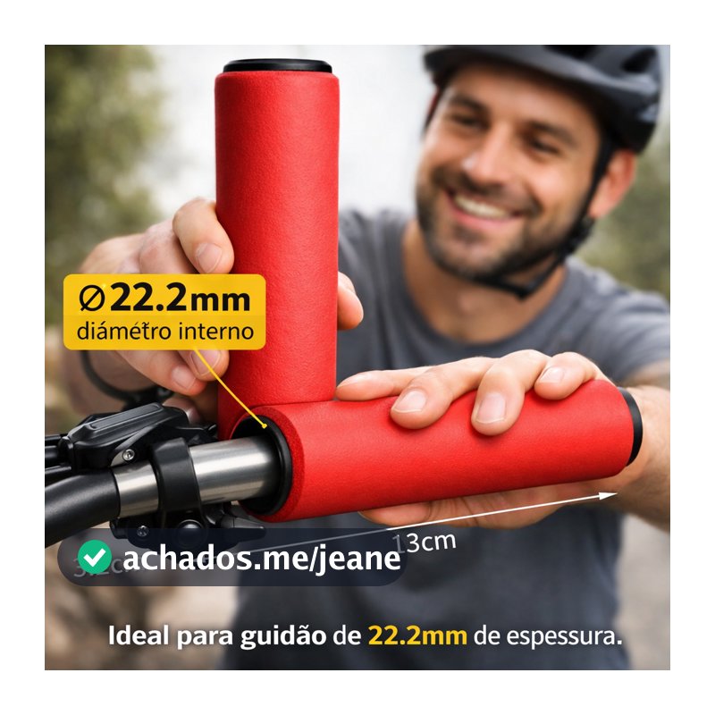 Manopla Punho Bike MTB Espuma Gel Silicone Várias Cores Luva