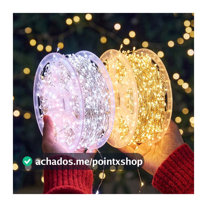 Fio de Fada LED para Natal 10m 20m 30m Pisca-Pisca Luzes Decorativas à Prova d'Água para Árvore Decoração Natalina