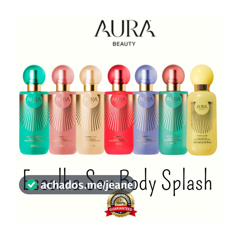 Body Splash Aura Beauty Escolha sua Fragrancia - 200ml (Afrodite, Venus, Athena, Aurora Shine, Radiante,Afrodite Petals)