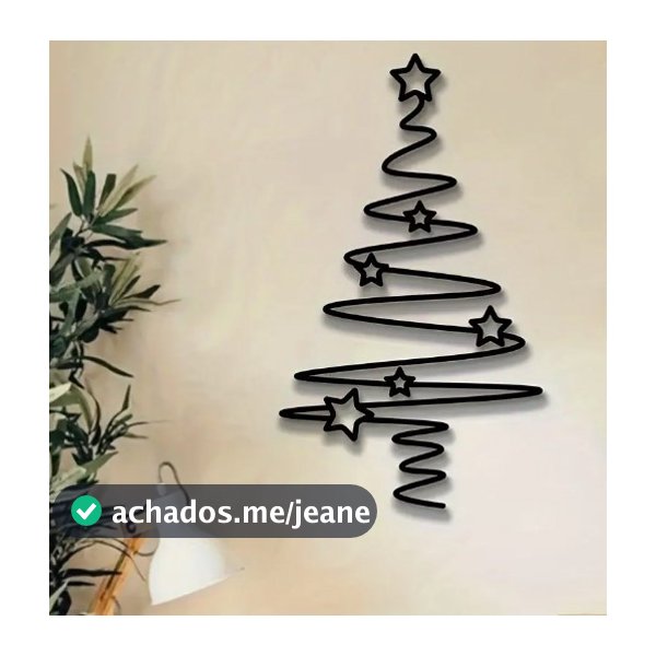Árvore de Natal Para Parede em Mdf 1Mx55cm,Decoração Natal-Para Casa, Escritórios, Enfeite Natalino
