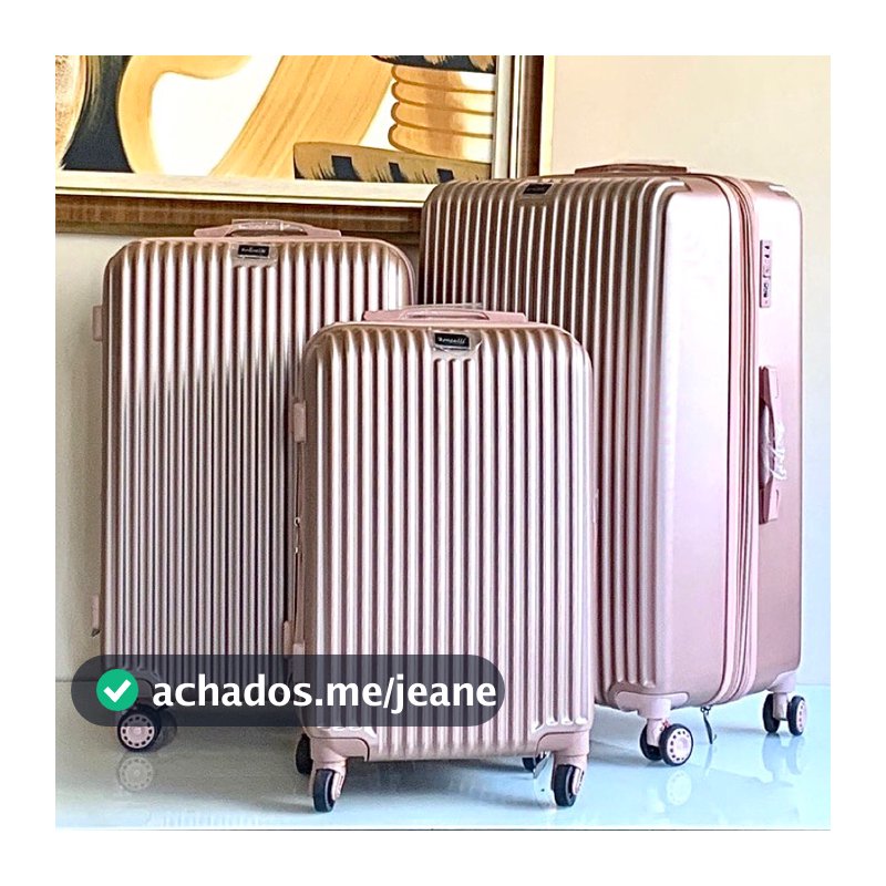 Conjunto 3 Malas 35KG +  23KG + 10KG Expansível ABS Maldivas Giratória Cores