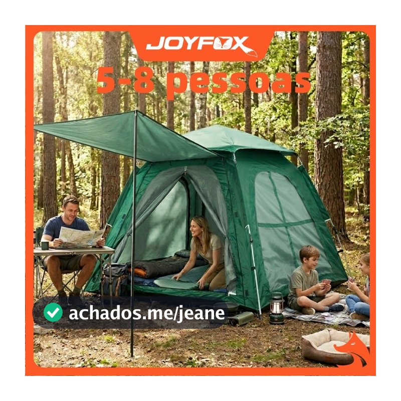 Barraca Camping Acampamento 5-8 Pessoas 290250158cm Impermeavel 2000mm JOYFOX