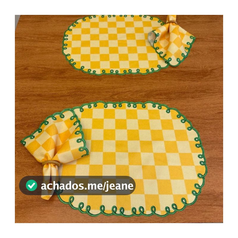 Kit Mesa Posta Copa do Mundo Xadrez Dama 1 Americano + 1 Guardanapo Brasil Promoção