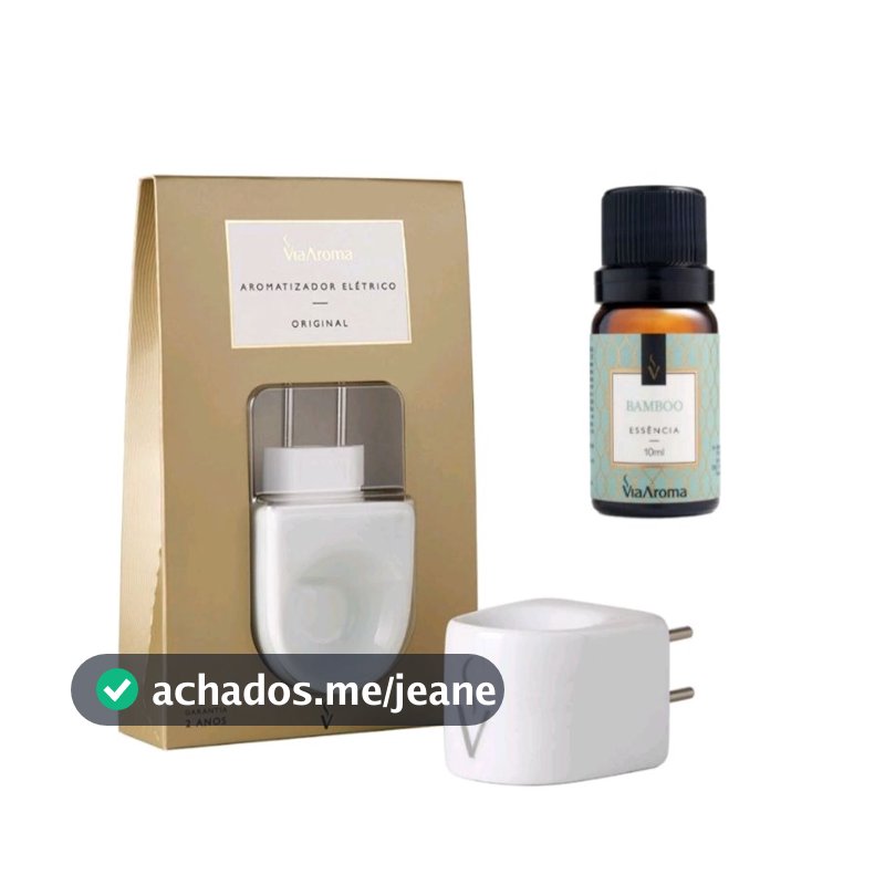 Aromatizador Elétrico de Ambiente Original Bivolt Via Aroma - Aromaterapia - Escolha o Seu