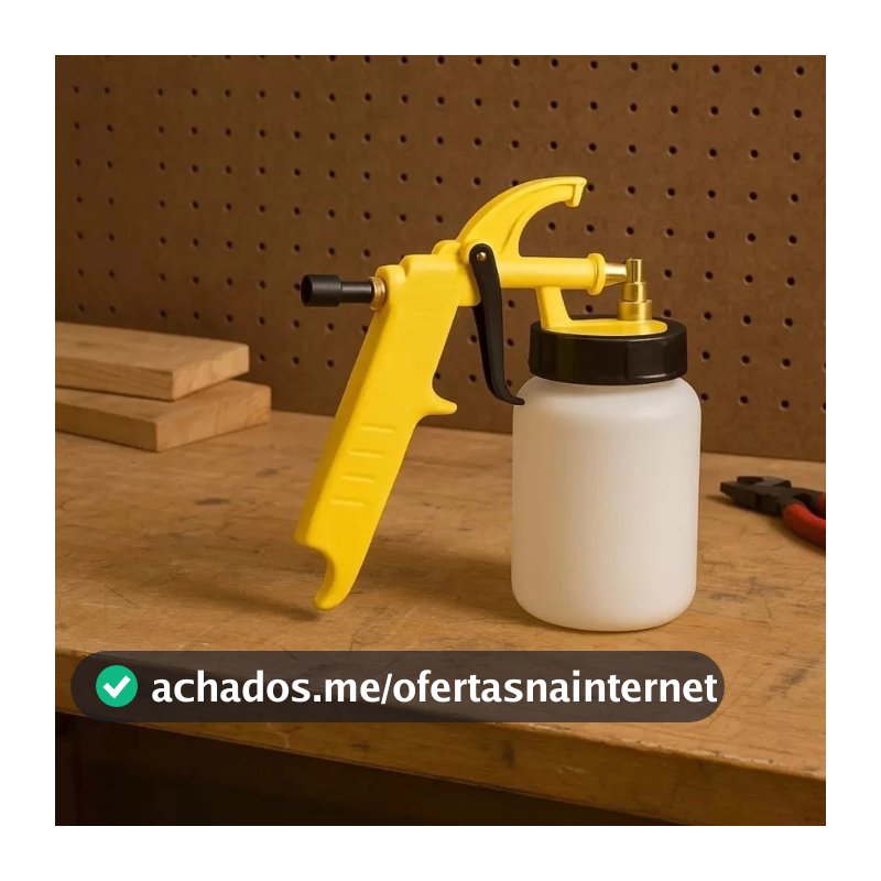 Pistola Pulverizadora Pintura Ar Compressor Parede Verniz Laca Revólver Profissional Ferramenta