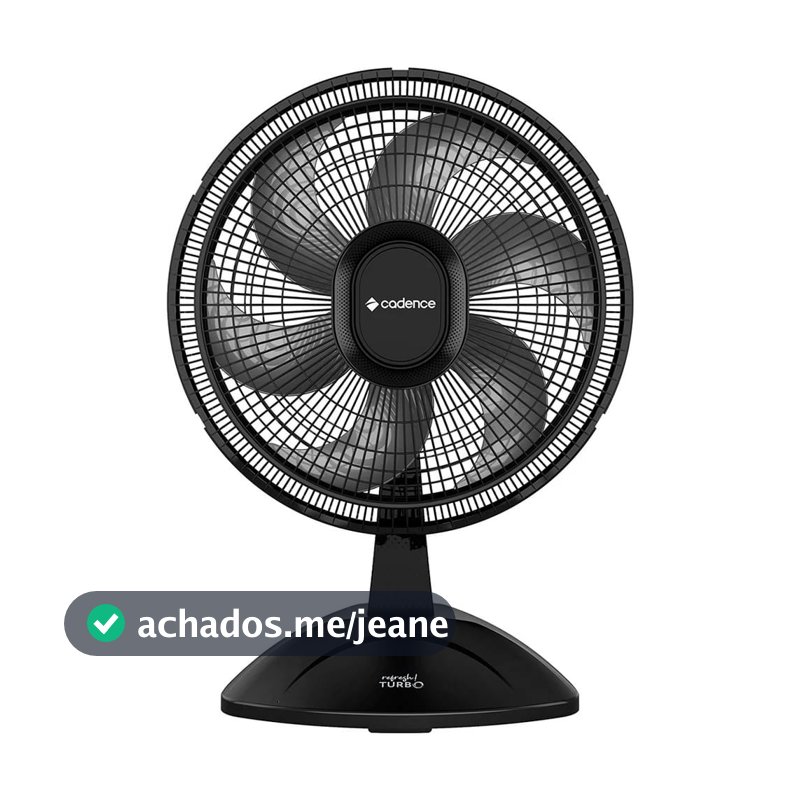 Ventilador de Mesa Cadence Refresh Turbo 6 Pás VTR410 - 40cm 127V