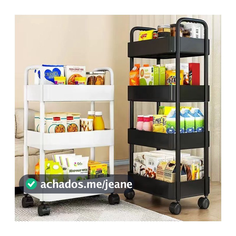 Armário Carrinhos Organizador Multiuso Com 3/ 4 /5 Camadas Com Rodinhas Cozinha Banheiro Quarto Escritorio
