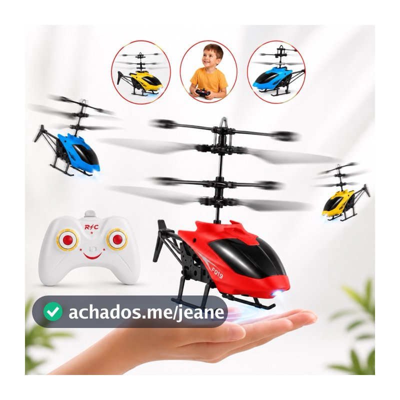 Helicóptero Voador Controle Remoto Sensor Recarregável Brinquedo