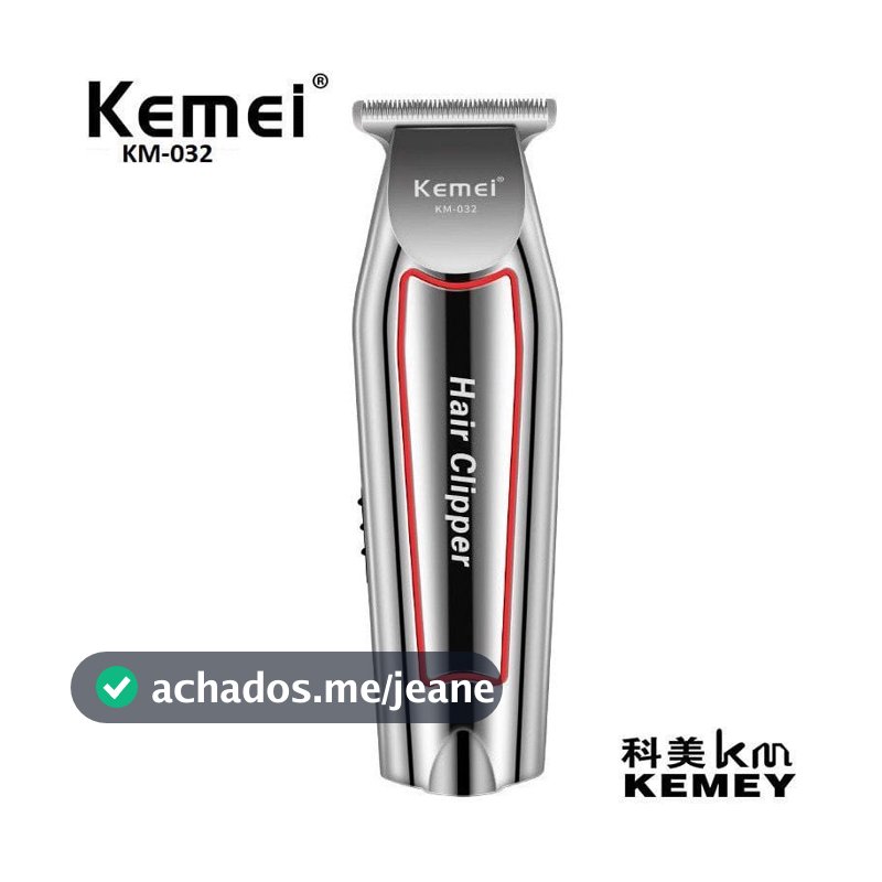 Máquina Cortar Kemei Acabamento Profissional Sem Fio KM-032 220v