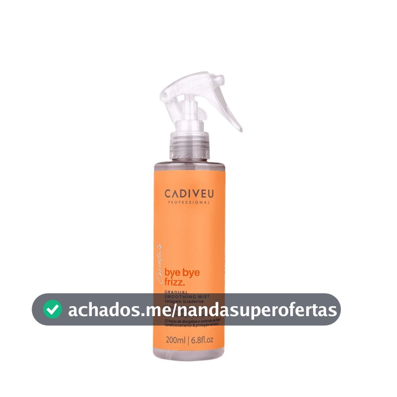 Cadiveu Professional Essentials Bye Bye Frizz Gradual Smoothing Mist Finalizador Protetor Térmico 200ml