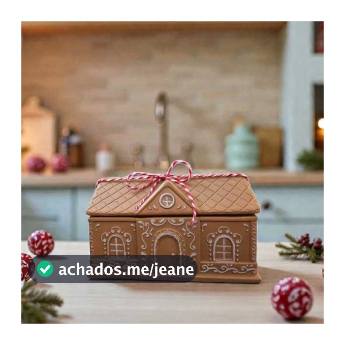 Casa Ginger G – Marrom Gingerbread Natal Bomboniere, Decoração, Provençal, Porta Tempero, porta chá, Casinha Decorativa