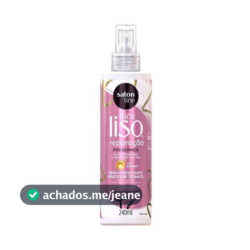 SPRAY DEFRIZANTE SALON LINE MEU LISO REPARAÇÃO PÓS QUÍMICA 240ML