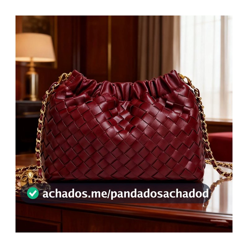 Bolsa feminino  de Corrente de Metal, Bolsa de ombro Feita à Mão, bolsa transversal feminino
