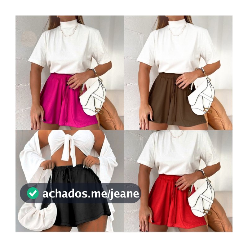 Shorts Godê Feminino Soltinho P ao G1 Verão