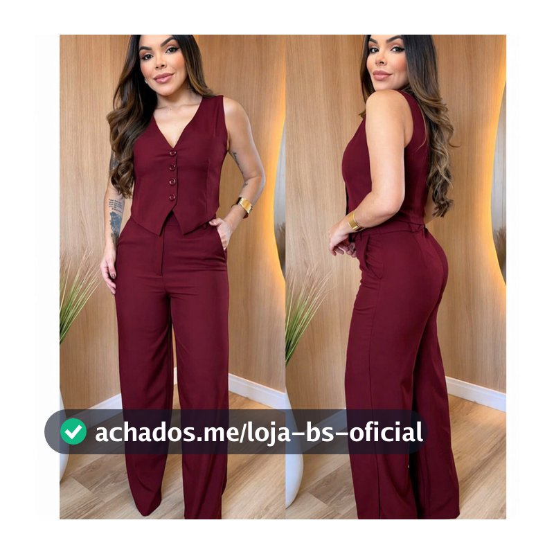 CONJUNTO FEMININO CALÇA e COLETE  MODA EXECUTIVA E CHIC  TENDENCIA 2026
