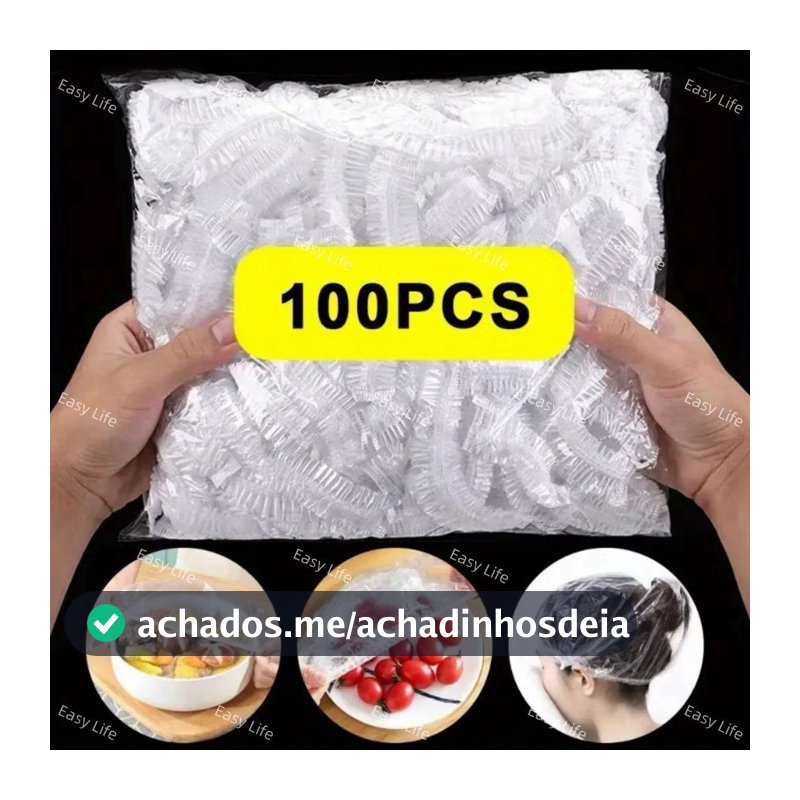 Tampas De Plástico Descartável100/200/300 Para Alimento Toucas Descartáveis Cozinha Multiuso