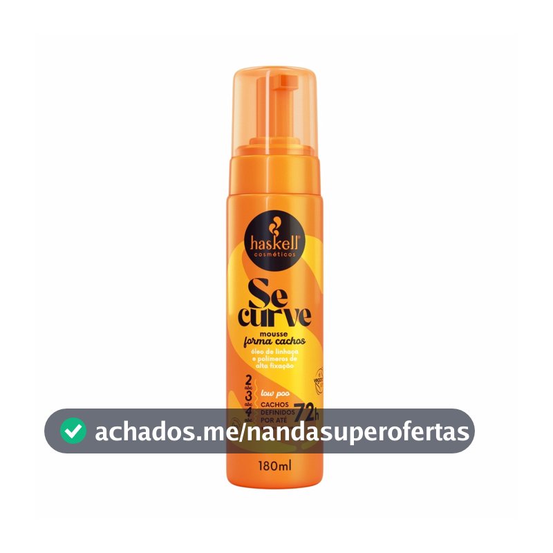 Mousse Forma Cachos Se Curve 180ml Haskell | Define, modela e valoriza as curvas dos fios